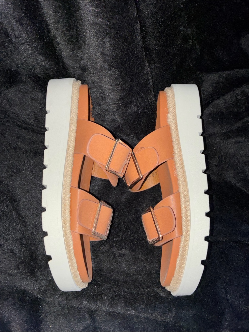 Madden NYC Double Buckle Slide Sandals - Cognac - Picture 2 of 5